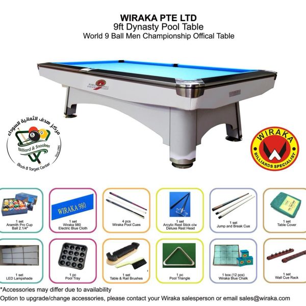 طاولة بلياردو9DYNASTY قدم رخام من wiraka